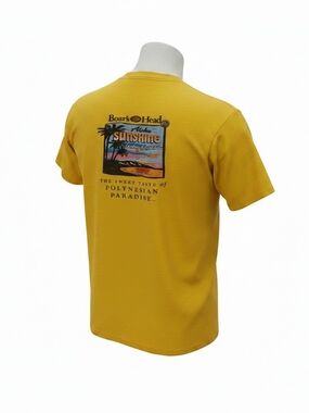 Yellow Graphic Tee - Polynesian Paradise